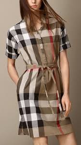 Women S Clothing Burberry United States Shirt Dress Checked Shirt Dress Fashion
