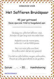 45 Jaar Getrouwd Is Een Saffieren Bruiloft Huwelijksfeest Maak Een Gratis Oorkonde