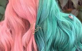 See more ideas about aesthetic hair, short hair styles, hair styles. The Half And Half Hair Color Trend Aka Two Tone Hair Is Perfect For Spring Fashionisers C