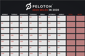 Free 2020 Peloton Workout Calendar Activity Tracker Peloton Buddy In 2020 Workout Calendar Peloton Activity Tracker