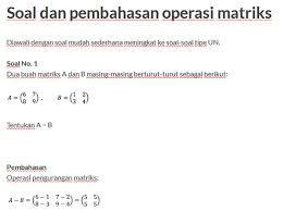 Contoh soal matriks kelas 11 2019 dan kunci jawabannya. 76 Soal Dan Pembahasan Operasi Matriks Terbaru