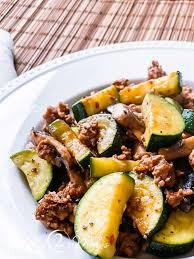 What meat goes with zucchini. Simple Szechuan Keto Zucchini Stir Fry Thm Deep S Simply2moms