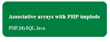 Numerical array and associative array. Php Implode For Converting Arrays To String With 6 Examples