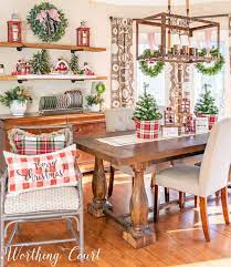 A single string of garland, real or faux, is an easy way to decorate your dining room table or kitchen island for christmas. Decorating With Plaid Christmas Decor Worthing Court