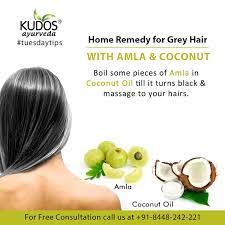 Grey hair may be accompanied by weak and increase in hair fall. Kudos Ayurveda On Twitter This Home Remedy For Grey Hair Helps Naturally Prevents The Graying Of Hair Amla Amlabenefits Greyhairs Coconutoil Homeremedy Blackhair Amlaforhairs Https T Co Bubxmm3miu Https T Co 87t1z9n78u