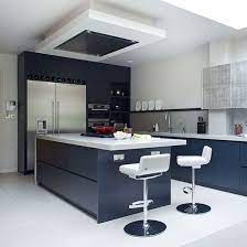 Navy Kitchen Ideas To Add An Element Of Rich Colour And Sophistication Kitchen Layout White Modern Kitchen Modern Kitchen Cabinet Design