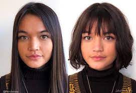 21 Flattering Examples Of Bangs For Round Faces Coupe De Cheveux Coiffure Coiffures Decoiffees