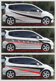 Honda Jazz Simply Sporty Striping Sticker Concept Desain