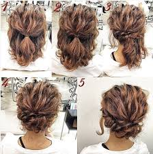 To achieve this hairstyle for girls with short hair you need to blow dry it using a round brush together with some light hairstyling product and smoothing serum. Updo Hairstyle Pretty Good For Women With Textured Hair Is Thin And Smooth This Hairstyle Is Ideal For Women Wi Simple Prom Hair Hair Styles Short Hair Styles
