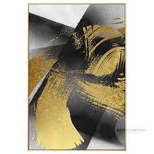 Black And Gold Art Prints Framed Wall Art Modern Abstract Gold White Black Print Painting Large Wall Art Pictures On Canvas Framed Gold Art Cuadros Abstractos Wall Art Pictures Framed Wall Art Large Wall Art