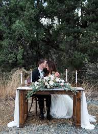 Plum Winter Lakeside Elopement Inspired By This Bride Groom Table Sweetheart Table Wedding Candles Wedding Ceremony
