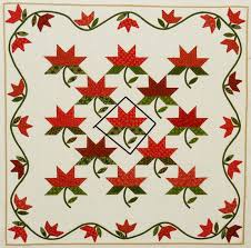 A classic pieced and appliqued pattern. Cloud Of Quilt Patterns Cactus Rose 1