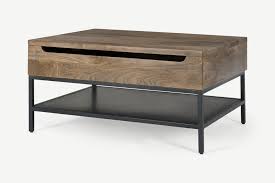 Find everything for your home Lomond Lift Top Coffee Table With Storage Mango Wood And Black Made Com