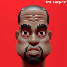 Kanye West By Kibooki Shadow Art Art Toy Art