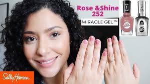 How to apply nail polish /Sally Hansen Miracle Gel Nail Polish/Rose & Shine  252 Test