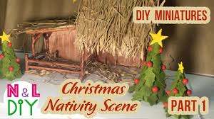 Christmas nativity scene of baby jesus. Diy Miniature Christmas Nativity Scene How To Make A Miniature Christmas Crib Part 1 Youtube