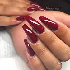 Burgundy nail art designs have become people's favorite. Burgundy Nail Art Design Burgundy Nail Art Red Acrylic Nails Nails Design With Rhinestones
