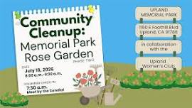 COMMUNITY CLEANUP: Memorial Park Rose Garden