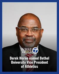 Bethel University President Dr. Perry Moulds is pleased to announce the  appointment of Derek J. Horne as Vice President of Athletics. See here 👉  https://www.wbbjtv.com/2025/11/25/derek-horne-named-bethel-university-vice-president-of-athletics/