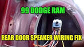 It was almost what i needed for my 2001 dodge ram 1500 sport. 94 02 Dodge Ram Front Door Stereo Speaker Wiring Youtube