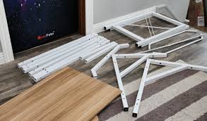 Both ends measure 40 inches, while the middle curve measures. Affordable Furniture Mr Ironstone Desk Table Review Emily Reviews