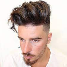 Textured Undercut Long Pomp Hairstyle Thick Hair Styles Long Hair Styles Men Mens Haircuts Fade