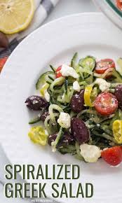 Spiralized Greek Salad Recipe Spiralizer Recipes Greek Salad Recipe Authentic Greek Salad