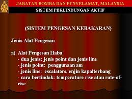 Contoh menerjemahkan pengesan dalam konteks: Jabatan Bomba Dan Penyelamat Malaysia Fire Requirement In