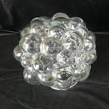 Hand blown glass lily 9.5 h table lamp with bell shade it is a beautiful and extremely decorative lamp on the table. Vintage Hollywood Regency Mid Century Bubble Lamp Shade Glass Rare Catherine S Loft