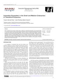 Pdf Innovation Ecosystem In The Small And Medium Enterprises
