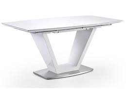 Sa structure est fabriquée en panneaux de particules de haute qualité recouverts d'une laque et d'un vernissage. Table A Manger Extensible Laque Blanc Brillant L 160 220 X H 76 X P 90 Cm Pegane Vente De Table Conforama