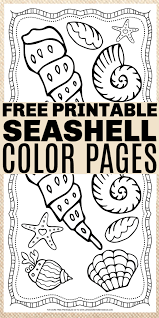 The only thing as relaxing as being at the beach is sitting and coloring a picture of seashells! Seashell Coloring Pages Life Is Sweeter By Design