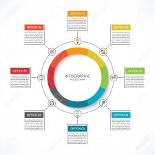 Infographic Cycle Diagram Process Chart With 8 Options Vector