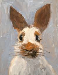Bunny Painting Rabbit Art Oil Painting Handmade 8x10 Etsy Bunny Painting Rabbit Art Art Painting Oil