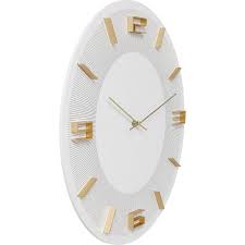 Ending may 30 at 3:06pm pdt 5d 19h. Wall Clock Leonardo White Gold Kare Design