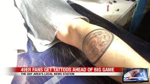 Claiming it's all a mixup caused by a pork burrito. 49er Fans Get Fresh Ink Ahead Of The Big Game Abc4 Utah