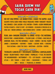 This is a list of lollapalooza lineups, sorted by year.lollapalooza was an annual travelling music festival organized from 1991 to 1997 by jane's addiction singer perry farrell.the concept was revived in 2003, but was cancelled in 2004. Lollapalooza 2018 Divulga Atracoes Por Dia De Evento Bem Parana
