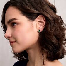 ETERNITY 緣 Earring Studs in Green Jade