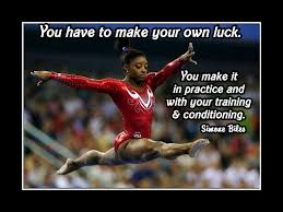 Always work hard and have fun in what you do because i. Simone Biles Luck Quote Poster Motivational Gymnastics Wall Art Gift Arleyart Com
