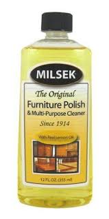 Milsek Furniture Polish With Lemon Oil By Milsek 9 95 12 Oz Bottle Cleans Polishes Preserves And Protects Ma Furniture Polish Cleaning Remove Water Rings