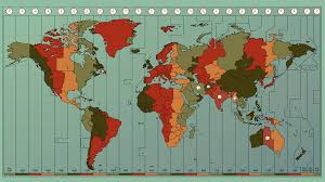 Mapa Mundial Con Las Distintas Zonas Horarias Zonas Horarias Mapas Mapas Del Mundo