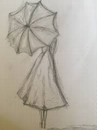 Girl With Umbrella Drawing Umbrella Drawing Umbrella Art Art Drawings Simple