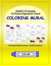 Alphabet Chart Printable 12 Panel Abc Letters Coloring Wall Mural