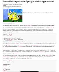 Type your text below to generate the mocking spongebob version. Bonus Make Your Own Spongebob Font Generator Dont Chegg Com