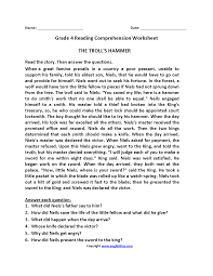 Unlock the best in 4th grade reading comprehension. Grade Reading Worksheets 4th And Writing Printable Practice Math Worksheet