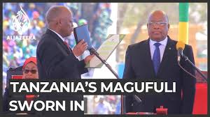 Tanzania's president john pombe magufuli is dead. Tanzania S Magufuli Sworn In For Second Term After Disputed Vote Youtube