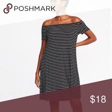 Black And White Striped Off The Shoulder Dress Old Navy B W Off Shoulder Dress Xxl Nwt Dresses Xxl Dresses Clothes Design