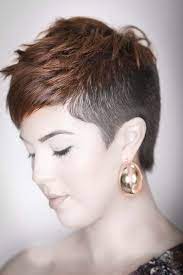 Short Haircuts Ranging From Bobs To Pixie Haircuts Short Hair Styles Using The Base Of Short Cho Short Shaved Hairstyles Undercut Hairstyles Pixie Hairstyles