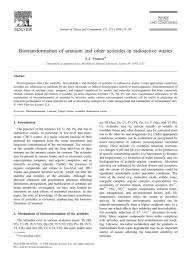 Demand for the commodity is largely driven by global nuclear power output. Biotransformation Of Uranium And Other Actinides In Radioactive Wastes