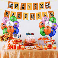 Find birthday party supplies, including decorations, favors and more at the lowest prices guaranteed. 42 Pcs Dragon Ball Z Birthday Party Decorations Balloon Banner Cake Toppers Set Anime Party Supplies For Kids And Boys Pricepulse
